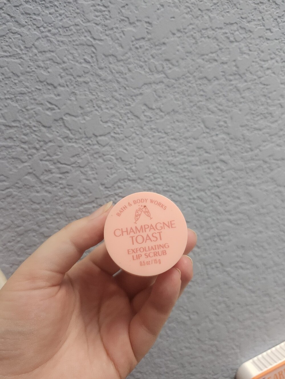 Bath & Body Works Champagne Toast Exfoliating Lip Scrub - Peach Pink